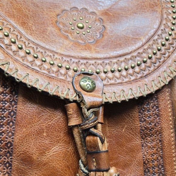 Patricia Nash Brown Leather Backpack - Picture 6 of 11